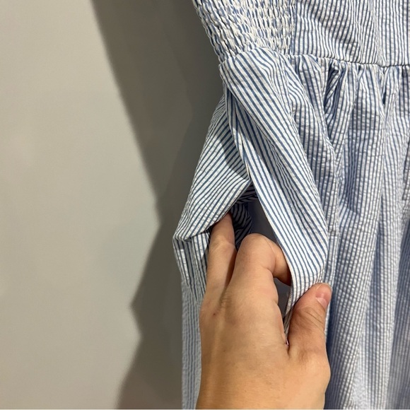 NWT Lilly Pulitzer Christine Blue Seersucker Mini Dress - Picture 7 of 12